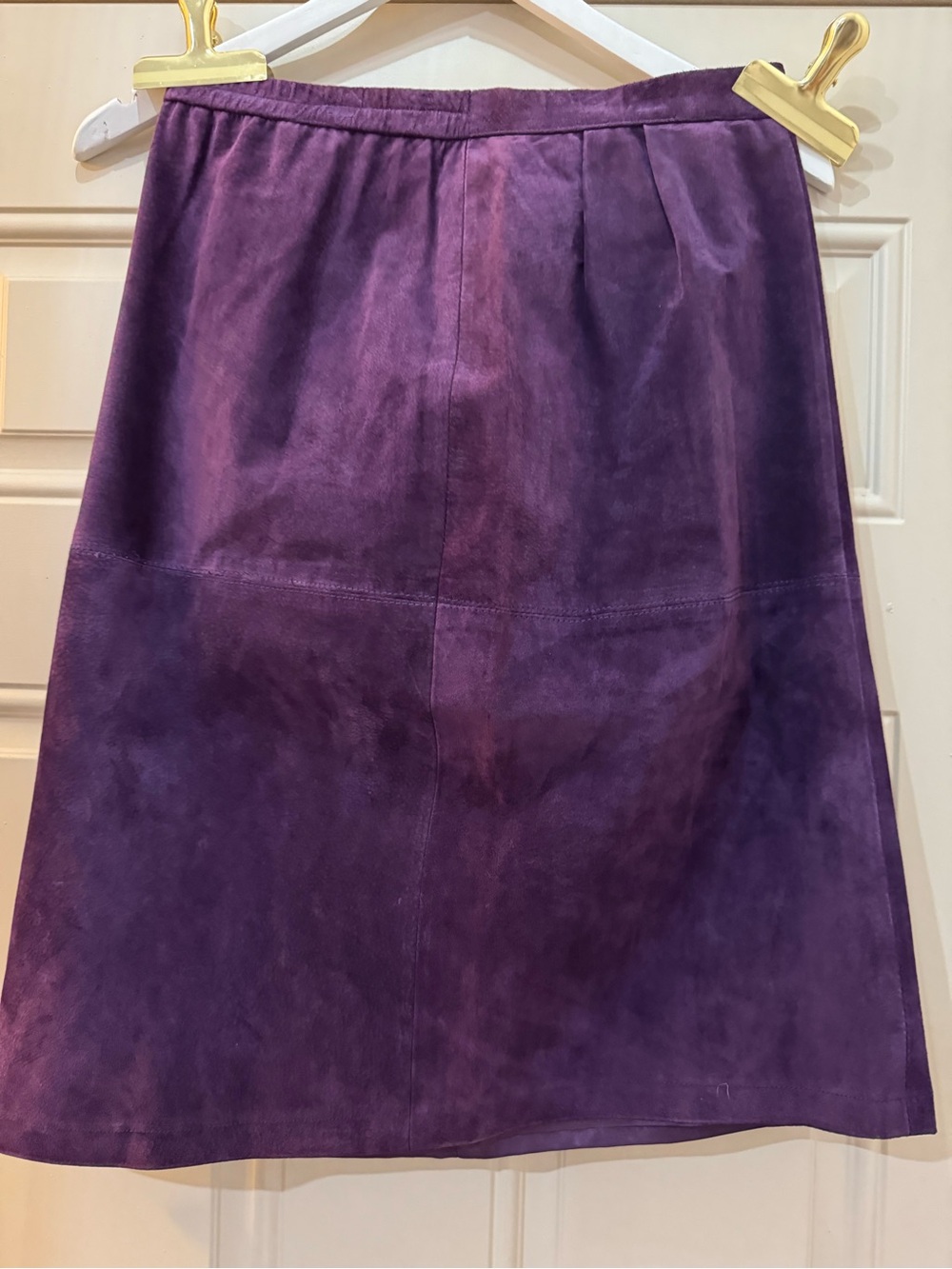 Amazingπ¦βοΈ Purple vintage Suede A-Line Skirt - Picture 2 of 7